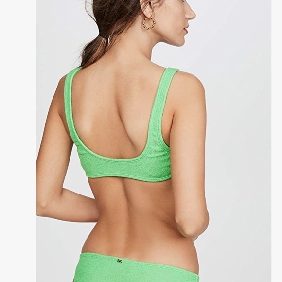 PQ PILYQ SWIM ANTHROPOLOGIE kiwi reef green ring side bikini top - Picture 5 of 8